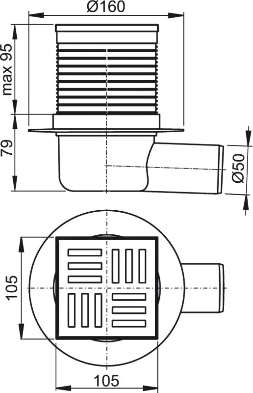 Душевой трап AlcaPlast APV 5111 Sancos — официальный сайт