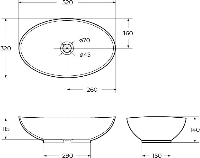 Накладная раковина BelBagno BB1147 Sancos — официальный сайт