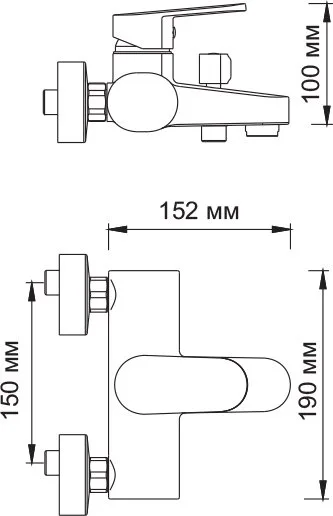 Смеситель для ванны с душем Wasserkraft Donau 5301 Sancos — официальный сайт