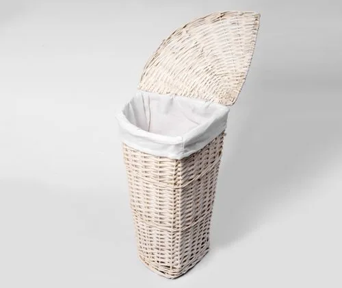 Корзина для белья Wasserkraft Vils WB-560-L белая, большая, угловая Sancos — Оригинал