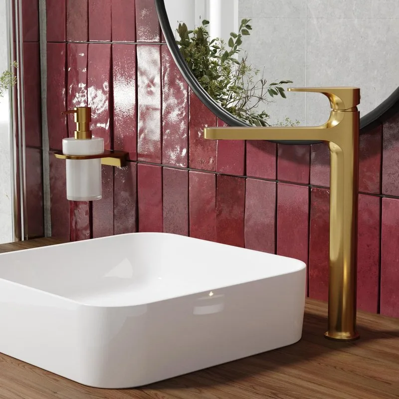 Смеситель для раковины Wasserkraft Havel 3603H матовое золото PVD Sancos — официальный сайт
