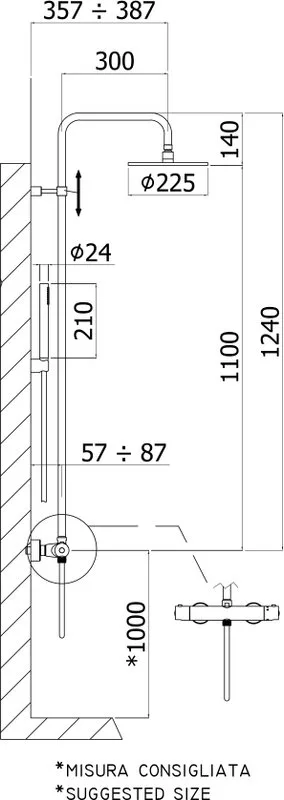 Душевая стойка Paffoni Birillo Fix ZCOL684LIQNO Sancos — официальный сайт