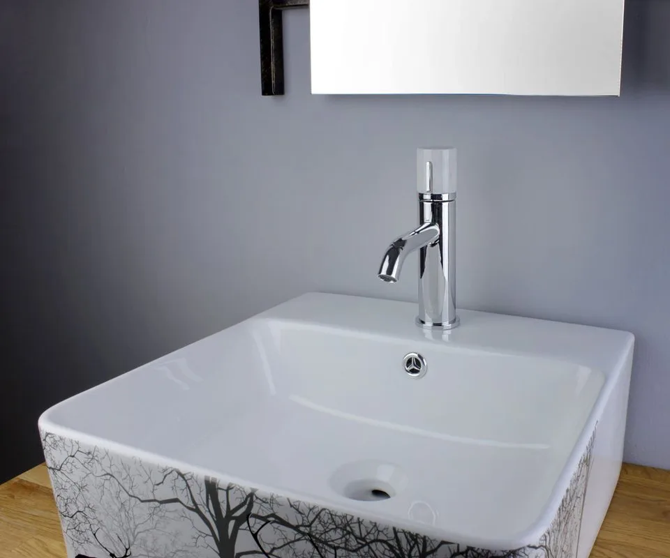Смеситель для раковины Bronze de Luxe Focus 24601CM хром, мрамор Sancos — официальный сайт