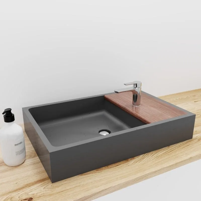 Накладная раковина Uperwood Piter 291020214 60х40 см, графит Sancos — официальный сайт