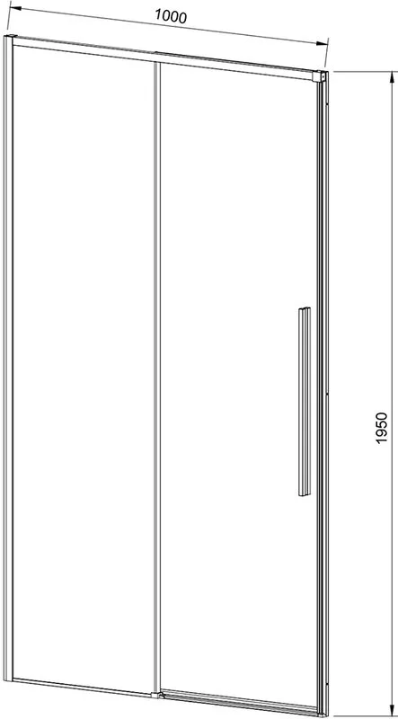 Душевая дверь в нишу Vincea Slim-N VDS-4SN100CL 100 см, профиль хром Sancos — официальный сайт