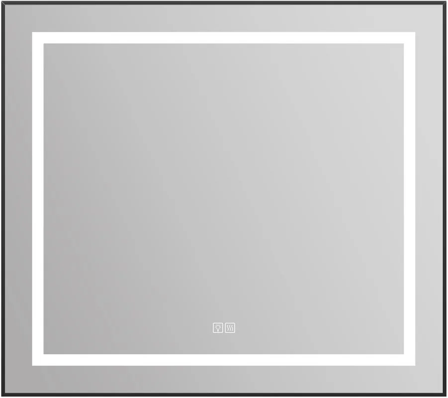 Зеркало BelBagno Kraft SPC-KRAFT-885-785-TCH-WARM-NERO черное, с подогревом Sancos — официальный сайт