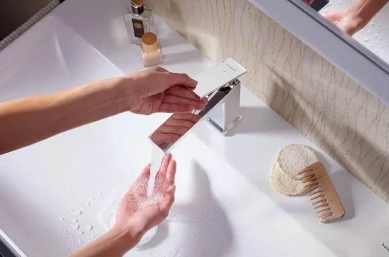 Смеситель для раковины Hansgrohe Tecturis E 110 73010000 хром Sancos — официальный сайт