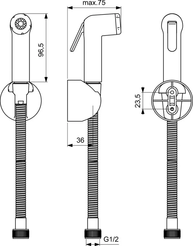 Гигиенический душ Ideal Standard со смесителем, С ВНУТРЕННЕЙ ЧАСТЬЮ Sancos — официальный сайт