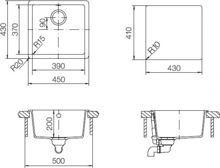 Мойка кухонная Schock Soho 50 (N-100S) Cristadur магма Sancos — официальный сайт