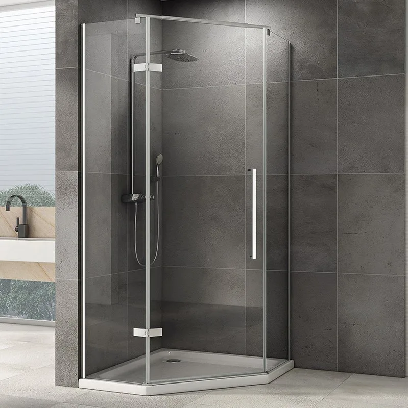 Душевой уголок Abber Ewiges Wasser AG05090 90x90, профиль хром, стекло прозрачное Sancos — официальный сайт