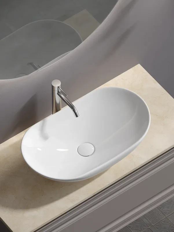 Тумба с раковиной Sancos Very 100 см, doha soft, столешница бежевая, раковина CN6015 Sancos — официальный сайт