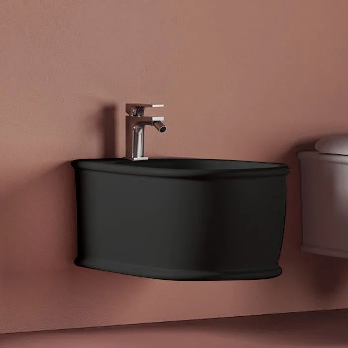 Биде подвесное ArtCeram Atelier ATB001 17 00, черный матовый Sancos — официальный сайт
