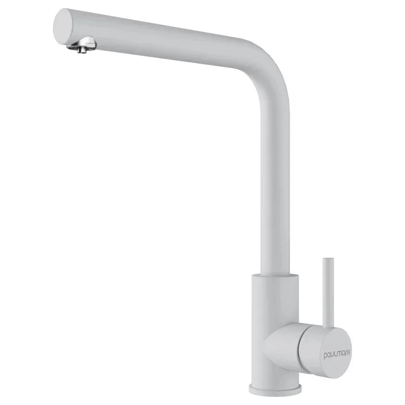 Смеситель для кухни Paulmark Twin Tw213622-WH матовый белый Sancos — официальный сайт