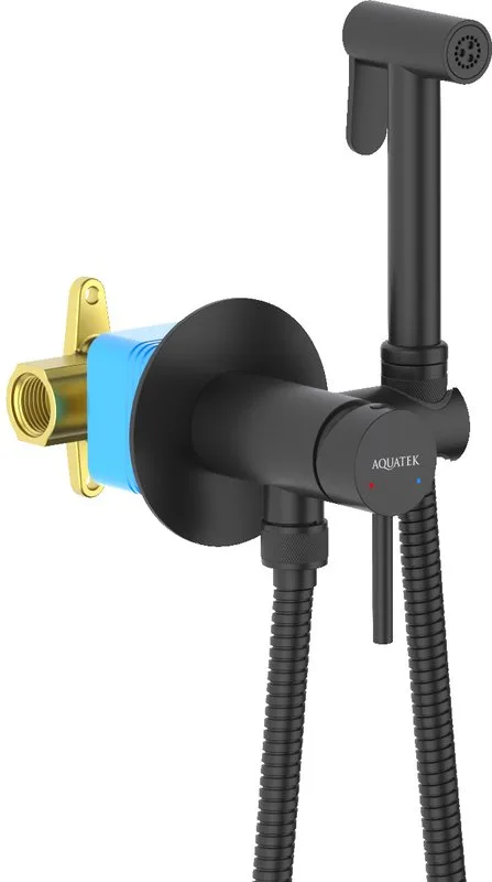 Гигиенический душ AQUATEK Европа AQ1021MB со смесителем, С ВНУТРЕННЕЙ ЧАСТЬЮ, матовый черный Sancos — официальный сайт