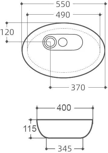 Накладная раковина Art&Max AM3570-C Sancos — официальный сайт