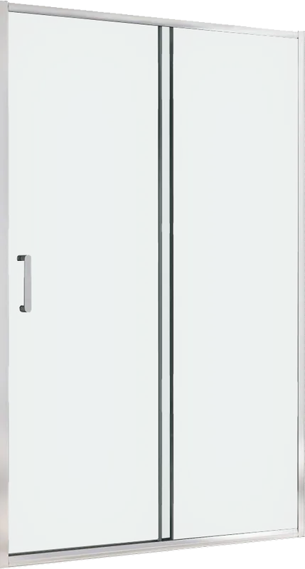 Душевая дверь в нишу Abber Schwarzer Diamant AG301405 140 см, профиль хром, стекло прозрачное Sancos — официальный сайт