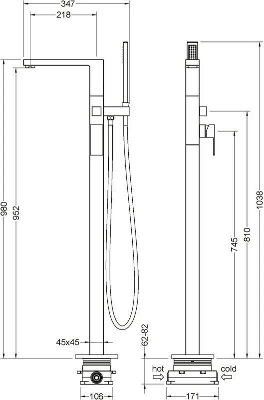 Напольный смеситель для ванны с душем Timo Selene 2210/00Y-CR Sancos — официальный сайт