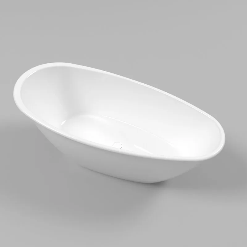 Ванна из искусственного камня WHITECROSS Spinel B 155x75 см, отдельностоящая, белая, овальная, с дон Sancos — официальный сайт