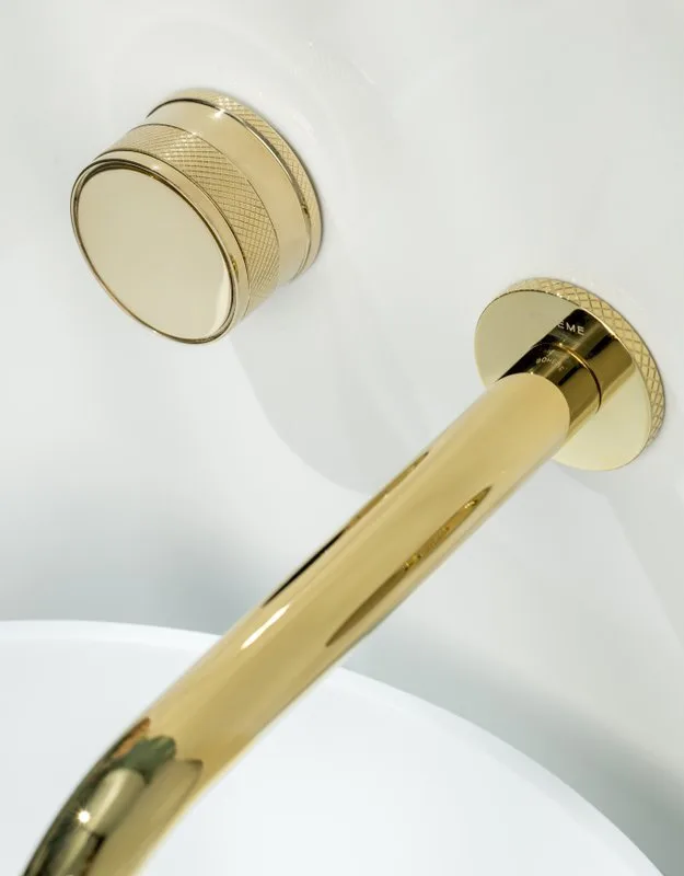 Смеситель для раковины Boheme Prestige 152-2-G-PR С ВНУТРЕННЕЙ ЧАСТЬЮ, золото Sancos — официальный сайт