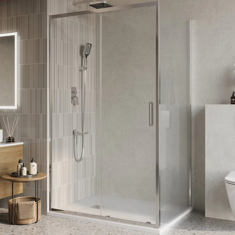 Душевой уголок BelBagno Luce AH-1-120/90-C-Cr профиль хром, стекло прозрачное Sancos — официальный сайт