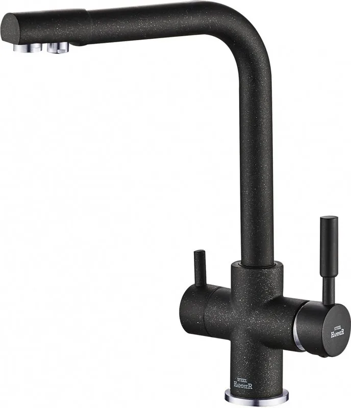 Смеситель для кухни Steel Hammer SH 552 Black Cr Sancos — официальный сайт