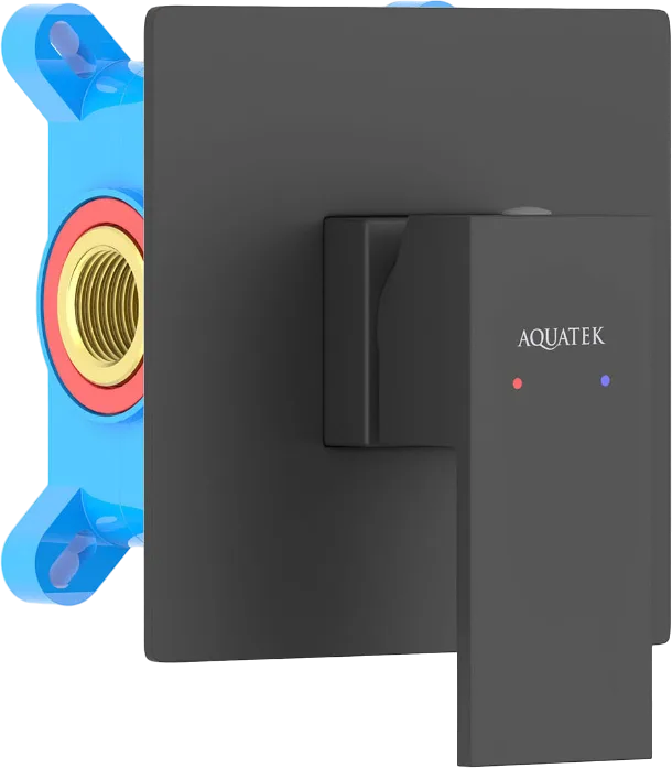 Встраиваемый смеситель AQUATEK Либра AQ1666MB С ВНУТРЕННЕЙ ЧАСТЬЮ, матовый черный Sancos — официальный сайт
