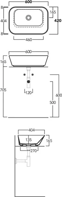 Накладная раковина Simas Wave WA04 bi*0 60x42 см Sancos — официальный сайт