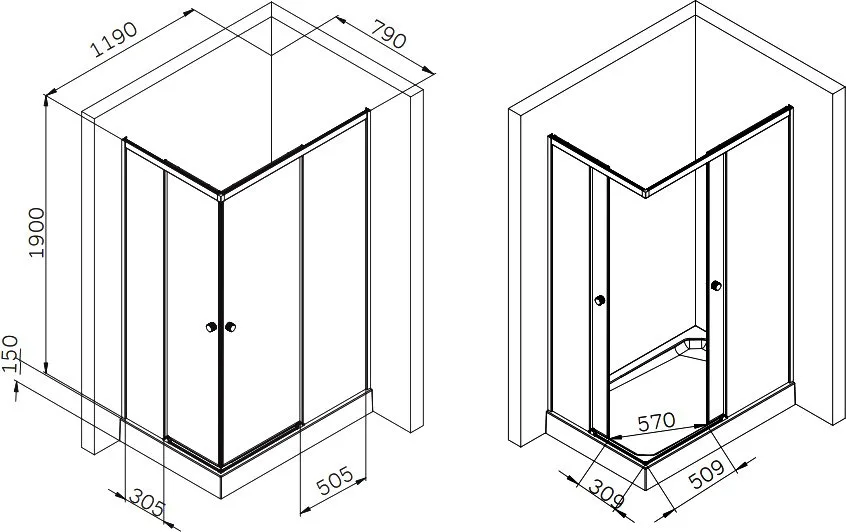 Душевой уголок AM.PM X-Joy W94G-403-120290-MТ1К 120х90 см Sancos — официальный сайт