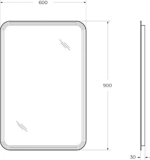 Зеркало Cezares 60х90 с LED-подсветкой Sancos — официальный сайт