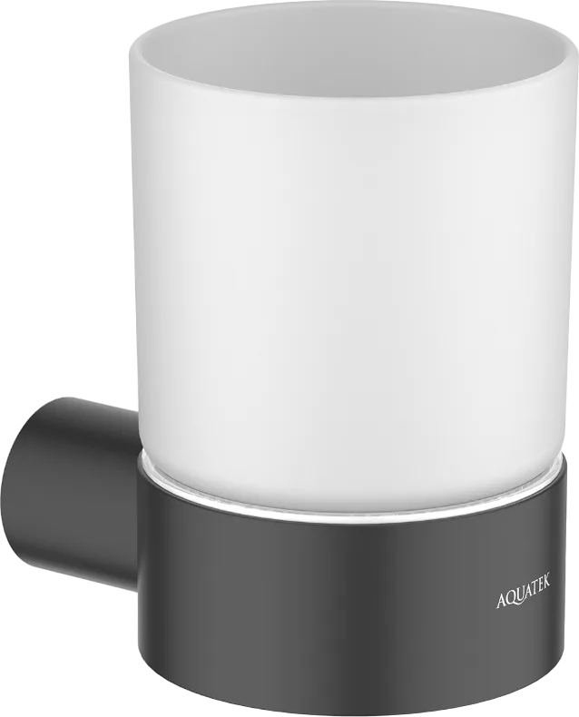Стакан AQUATEK Лира AQ4404MB матовый черный Sancos — официальный сайт