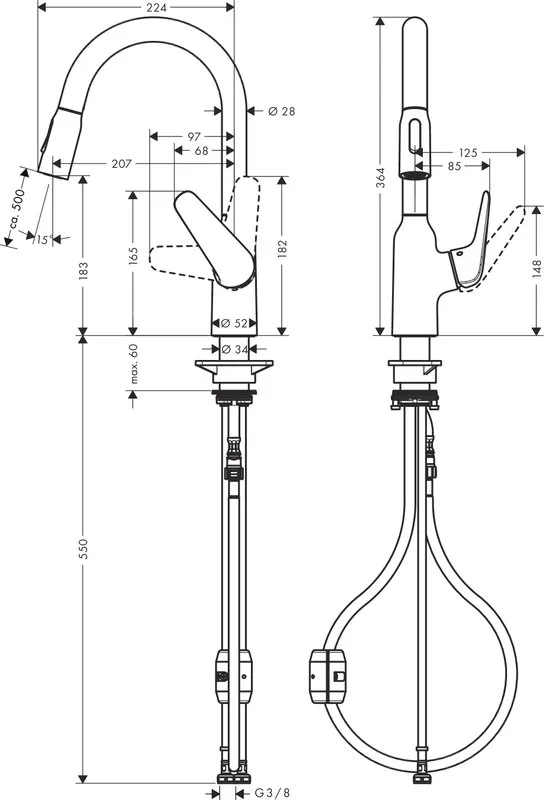 Смеситель для кухни Hansgrohe Focus M42 Focus M42 71801000 хром Sancos — официальный сайт