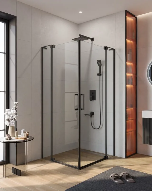 Душевой уголок Cezares Slider A 2 90/100 C NERO Sancos — официальный сайт