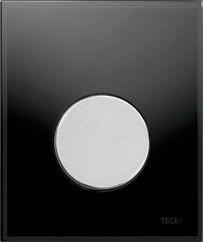 Кнопка смыва TECE Loop Urinal 9242655 черное стекло, кнопка хром матовый Sancos — официальный сайт