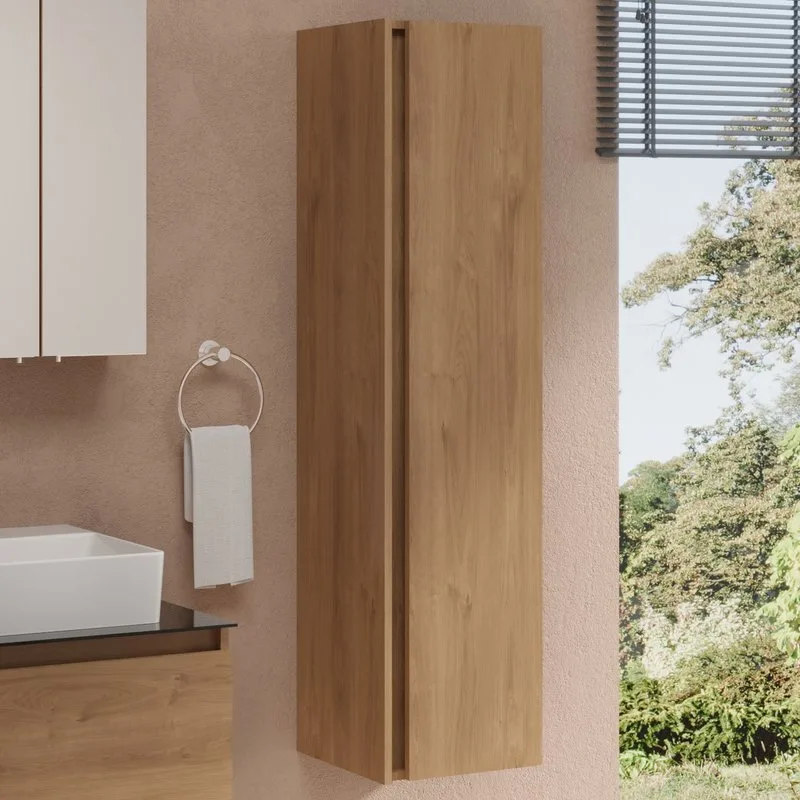 Шкаф-пенал для ванной VitrA Nuo 35 золотой дуб Sancos — официальный сайт