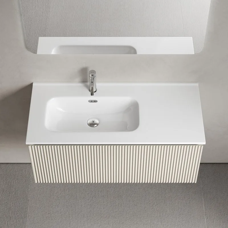 Тумба под раковину Sancos Snob R 1.0 100 подвесная Beige soft (капучино), SNR1.0100LCE Sancos — официальный сайт