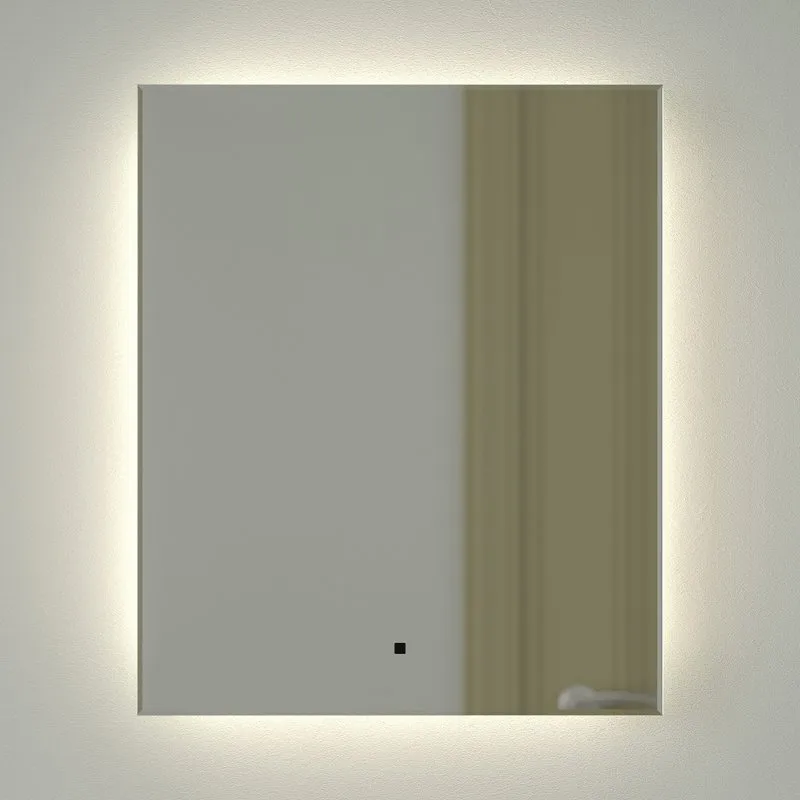 Зеркало Defesto Glow DF 2503R 50х60 с LED-подсветкой, 4 500 K, инфракрасный выключатель