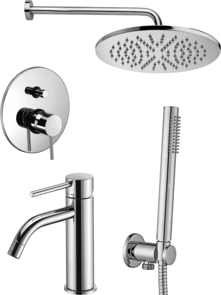 Комплект для ванной Paffoni Light KITLIG015CR071 С ВНУТРЕННЕЙ ЧАСТЬЮ, хром Sancos — Оригинал