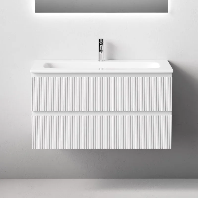 Тумба с раковиной Sancos Snob T 90 подвесная, bianco, раковина СN7019 Sancos — официальный сайт