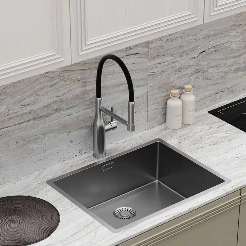 Смеситель для кухни Sancos Pride SC4011BNG с гибким изливом, нержавеющая сталь Sancos — официальный сайт