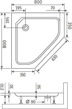 Поддон для душа RGW Style TR 80x80x21 Sancos — официальный сайт