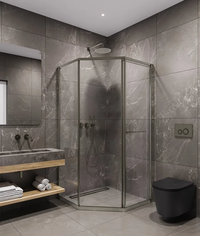 Душевой уголок Timo TTSS-100/13C-8R 100x100 см, профиль никель, стекло прозрачное Sancos — официальный сайт