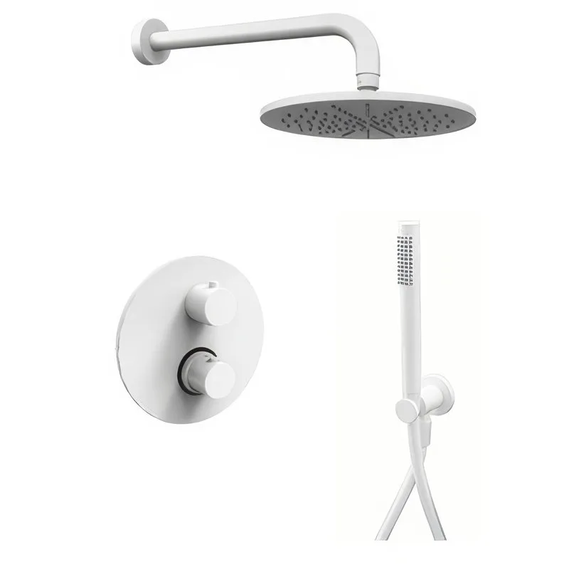 Душевой комплект Paffoni Light KITLIQ018BO, С ВНУТРЕННЕЙ ЧАСТЬЮ, белый матовый Sancos — официальный сайт