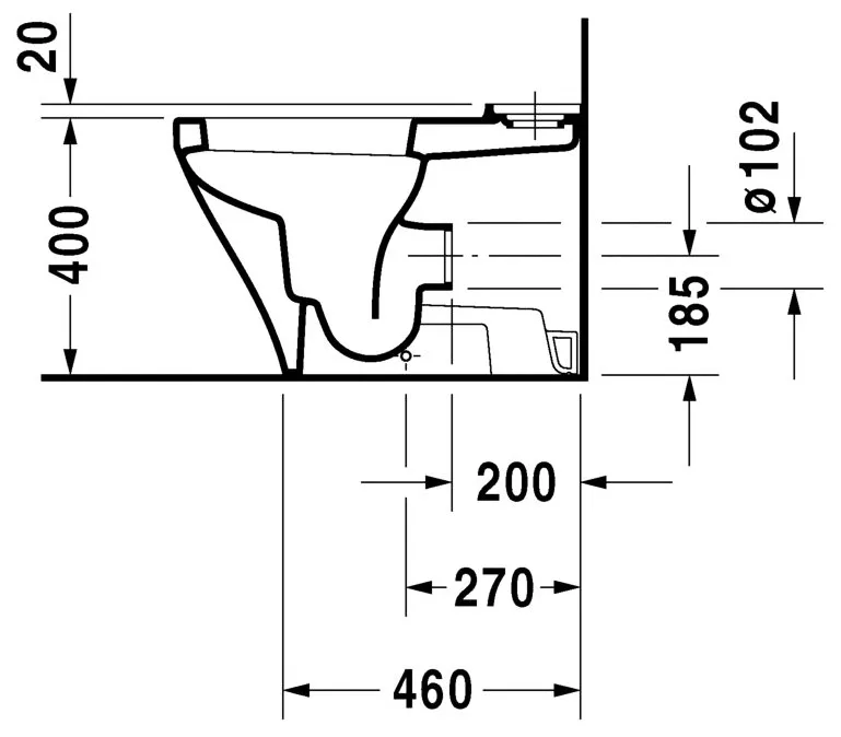 Чаша для унитаза-компакта Duravit DuraStyle 2155090000 Sancos — официальный сайт