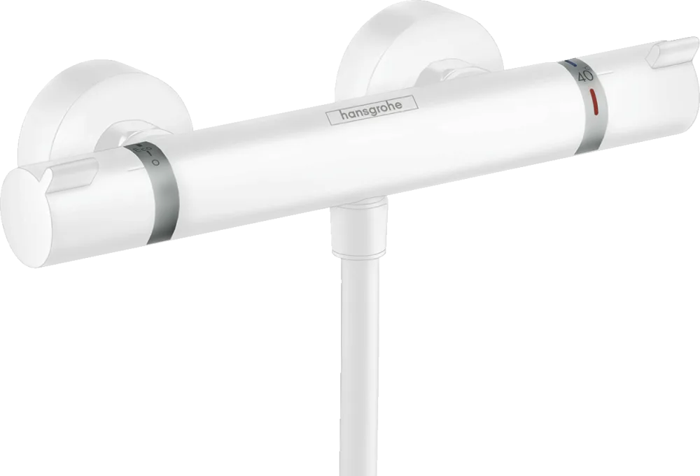 Термостатический смеситель Hansgrohe Ecostat Comfort 13116700 для душа, белый матовый Sancos — официальный сайт