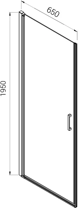 Душевая дверь в нишу Vincea Alpha VDP-3AL650CL 65 см, стекло прозрачное, хром Sancos — официальный сайт