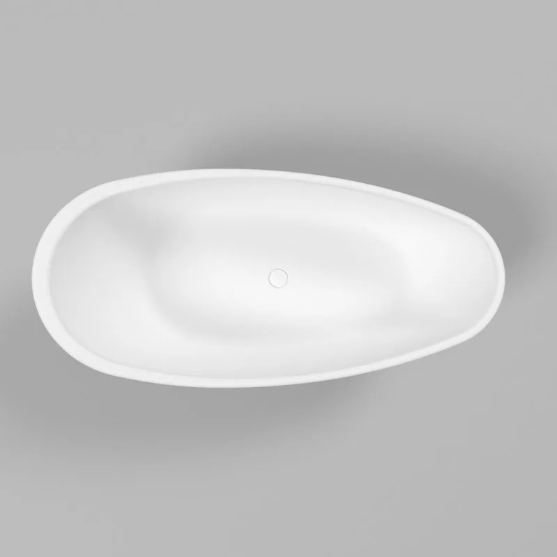 Ванна из искусственного камня WHITECROSS Spinel B 155x75 см, отдельностоящая, матовая белая, овальна Sancos — официальный сайт