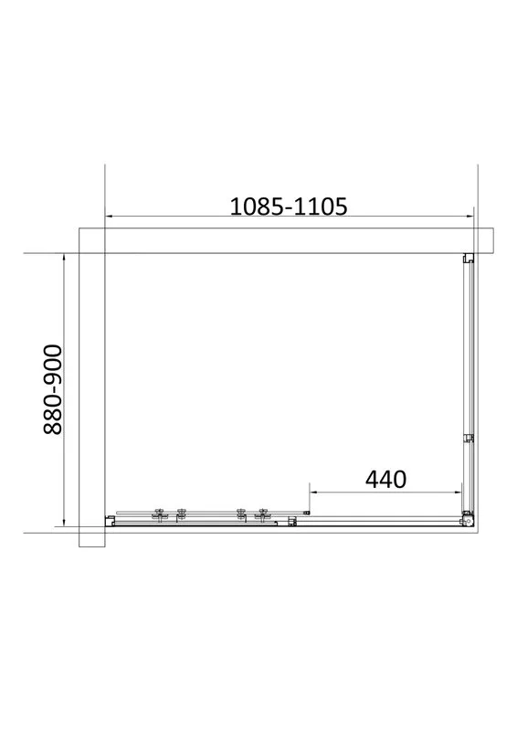 Душевой уголок Vincea Slim VSR-6SL9011CLB 110х90 см, профиль матовый черный, стекло прозрачное Sancos — официальный сайт