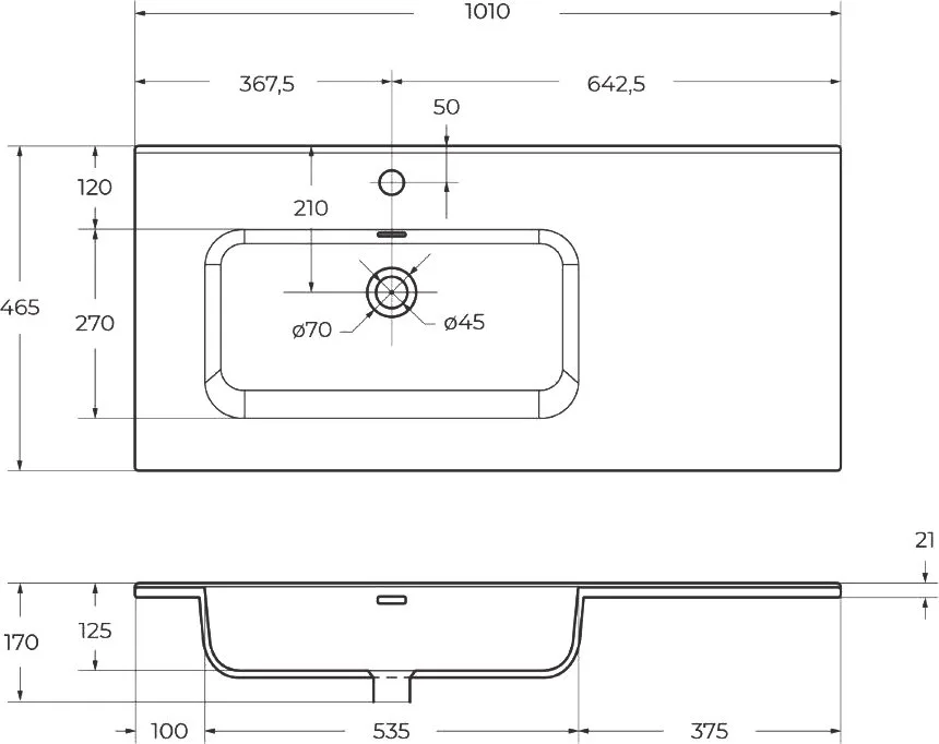 Мебельная раковина BelBagno BB1000ETL-L Sancos — официальный сайт