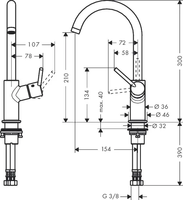 Смеситель для раковины Hansgrohe Talis 32082000 Sancos — официальный сайт