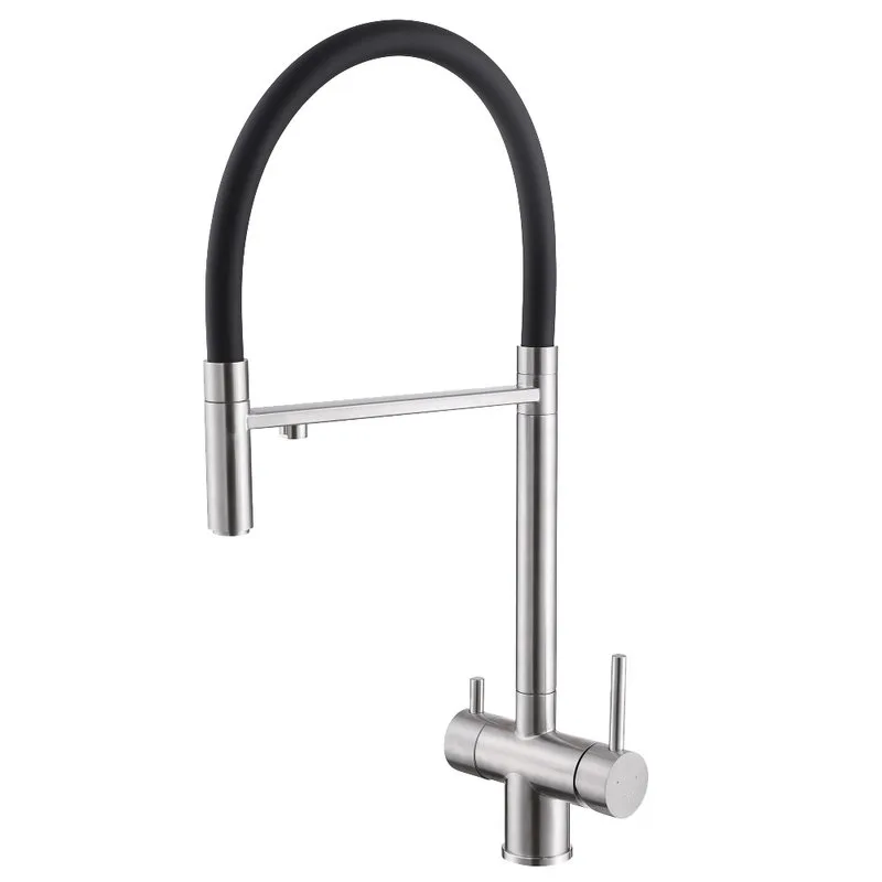 Смеситель для кухни Abber Wasser Kreis AF81141SP, с гибким изливом, сатин Sancos — официальный сайт